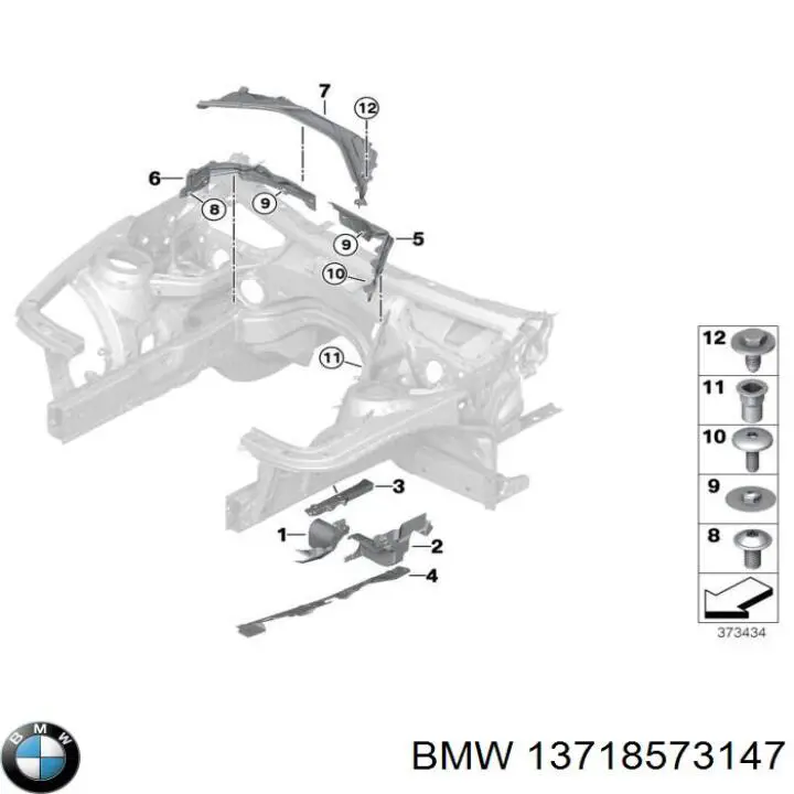 Abrazadera de tubo de escape trasera 13718573147 BMW