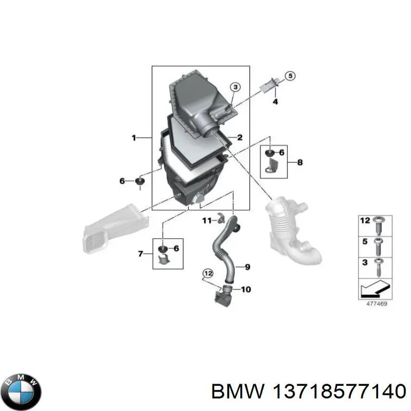 Comprar 13718577140 BMW Caja del filtro de aire