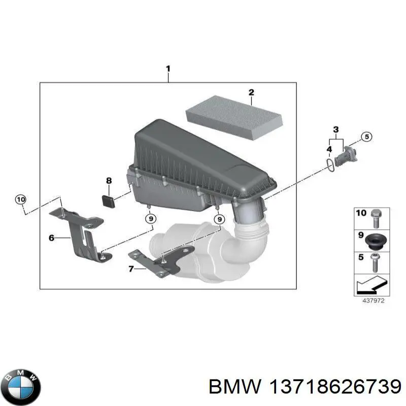 13718626739 BMW Filtro de aire de motor