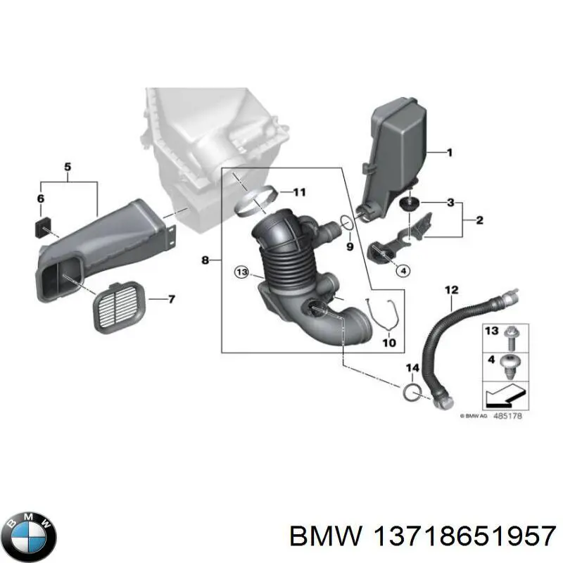  BMW 13718651957 precio, desde 13,61 EUR
