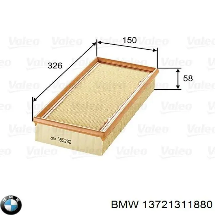 13721311880 BMW filtro de aire