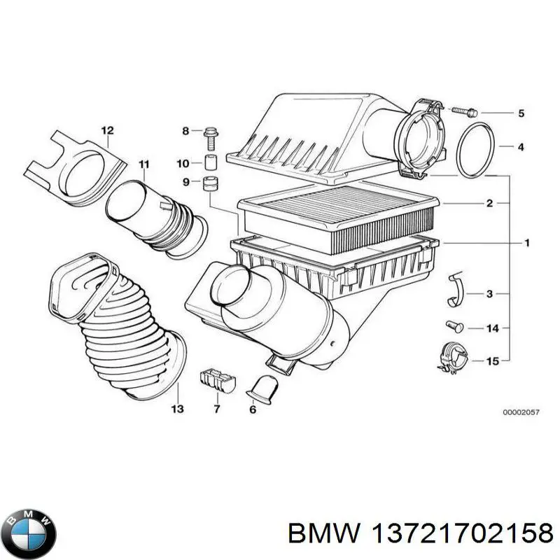 13721702158 BMW filtro de aire