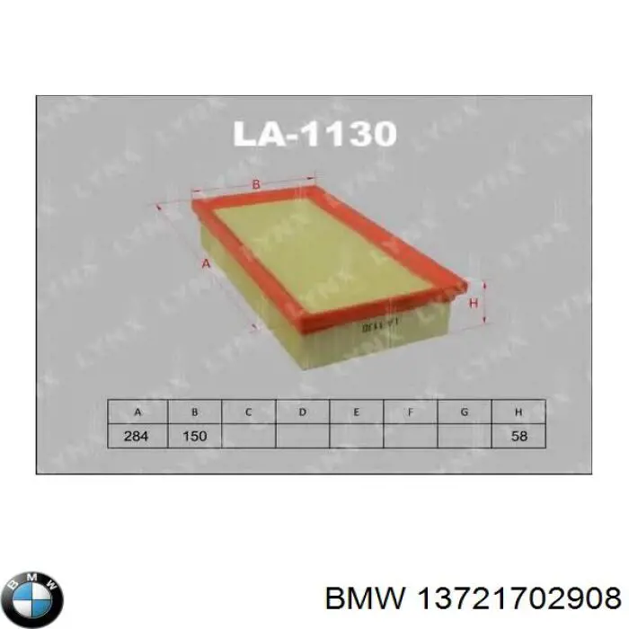El filtro de aire BMW 13721702908 precio, desde 13,28 EUR