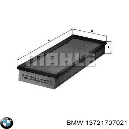 13721707021 BMW Filtro de aire de motor