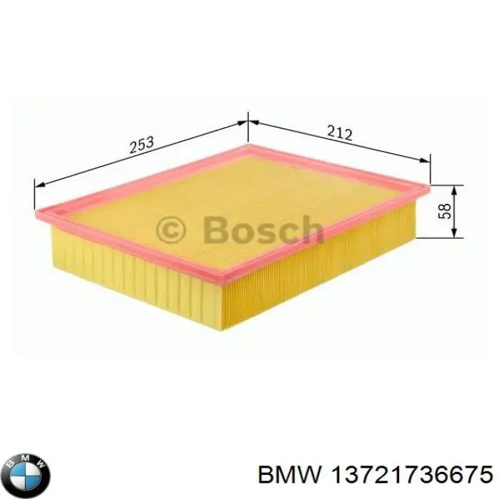 Comprar 13721736675 BMW Filtro de aire