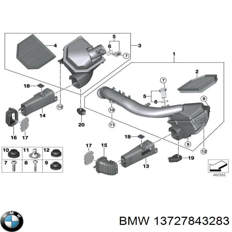 13727843283 BMW filtro de aire