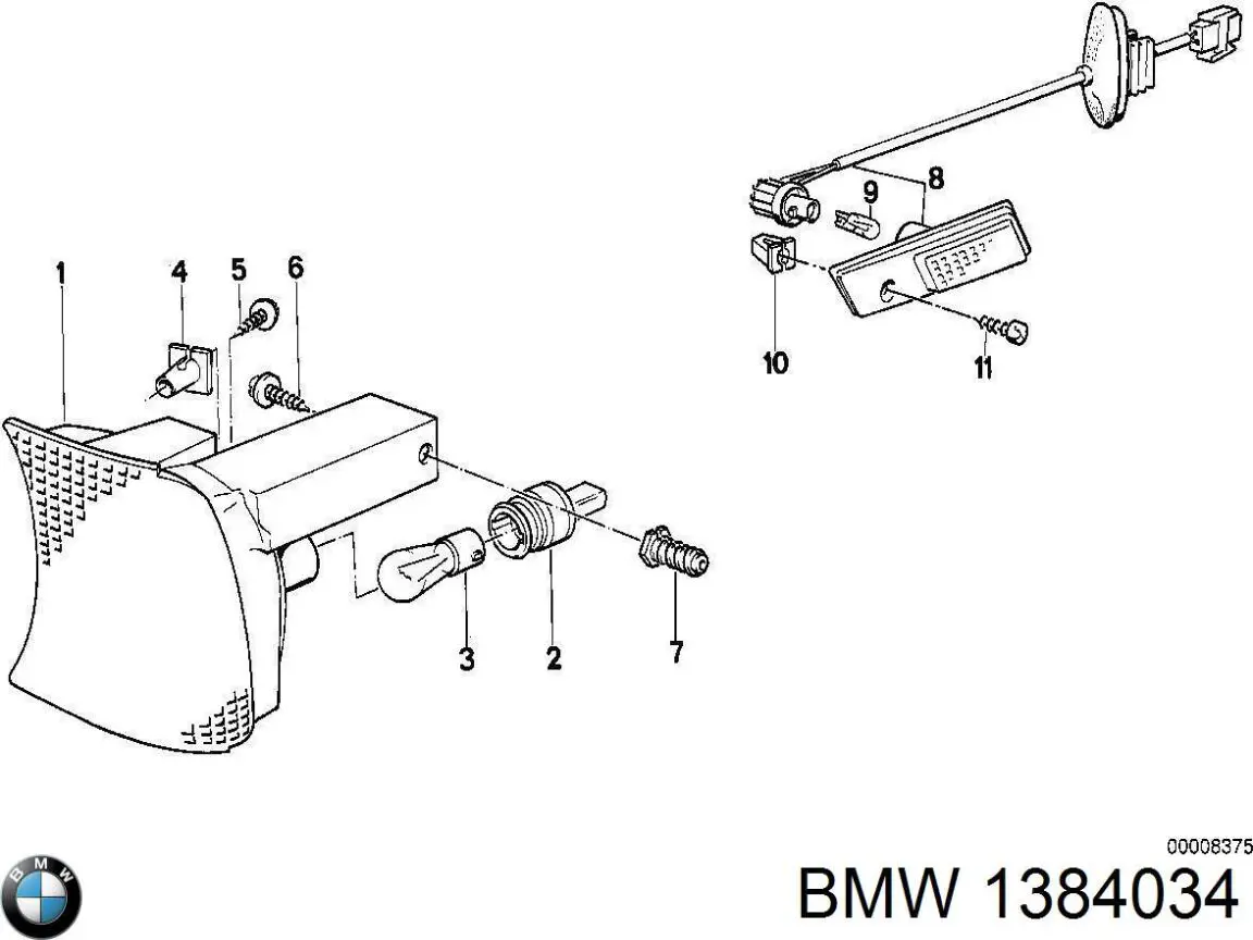Intermitente derecho BMW 5 E34