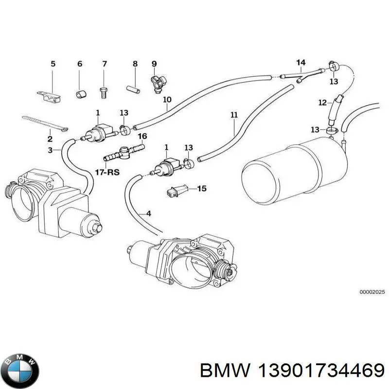 13901734469 BMW resistencia de la válvula de ventilación del tanque