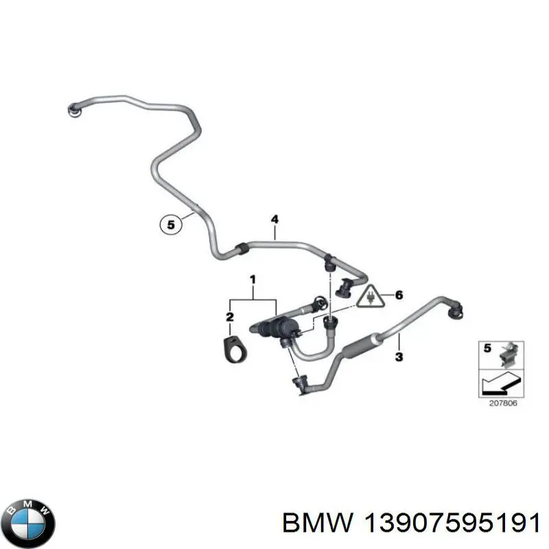 Tubo de ventilación del tanque de combustible BMW 13907595191 precio, desde 53,91 EUR