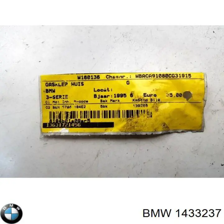 Mariposa de admisión para BMW 7  E38
