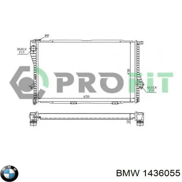 Radiador 1436055 BMW