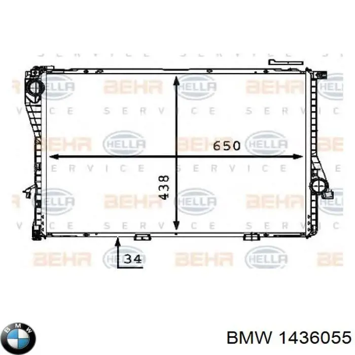 1436055 BMW radiador refrigeración del motor