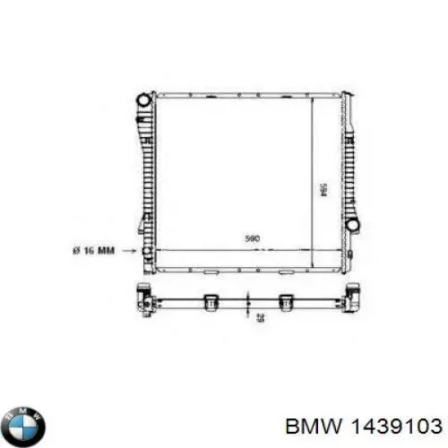 1439103 BMW radiador refrigeración del motor