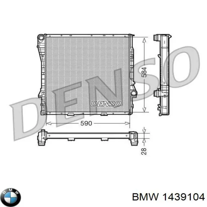 1439104 BMW radiador