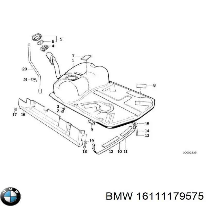 16111179575 BMW Soporte del tanque de combustible