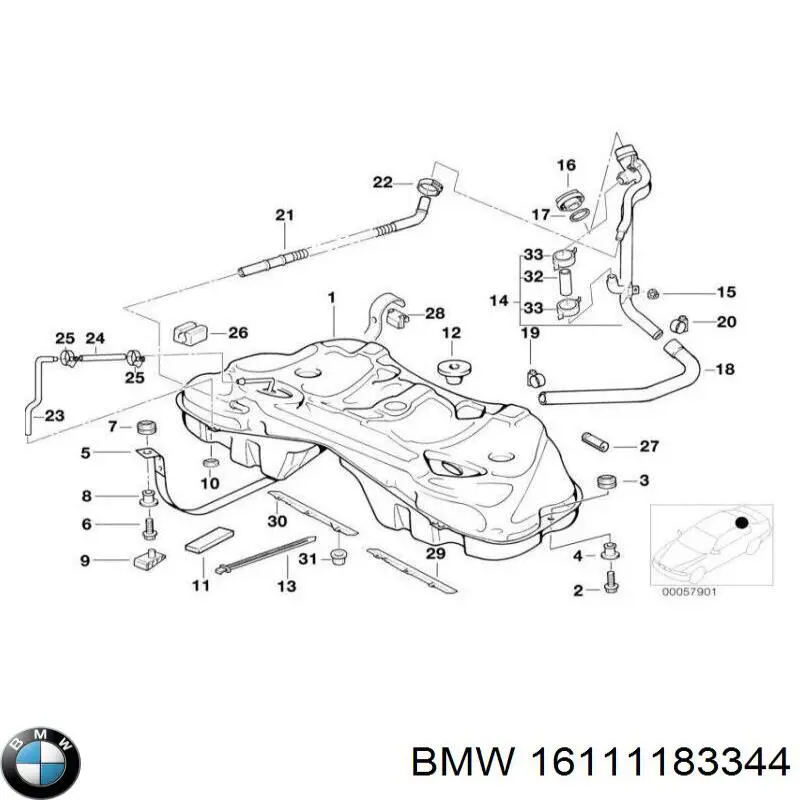 Tanque de combustible BMW 7 (E38)