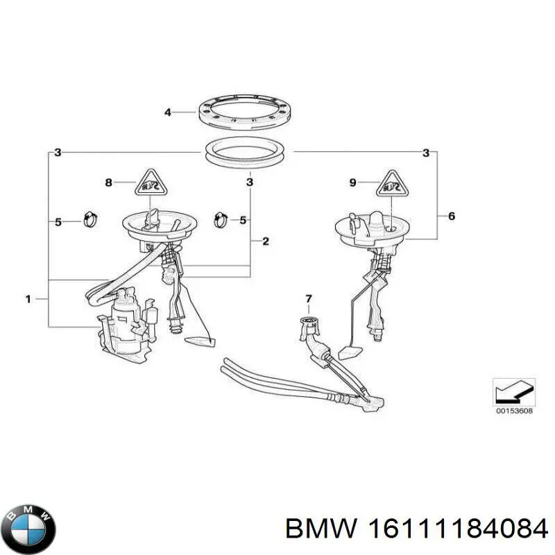 Comprar 16111184084 BMW Junta del sensor de nivel de combustible/bomba de combustible (depósito de combustible)