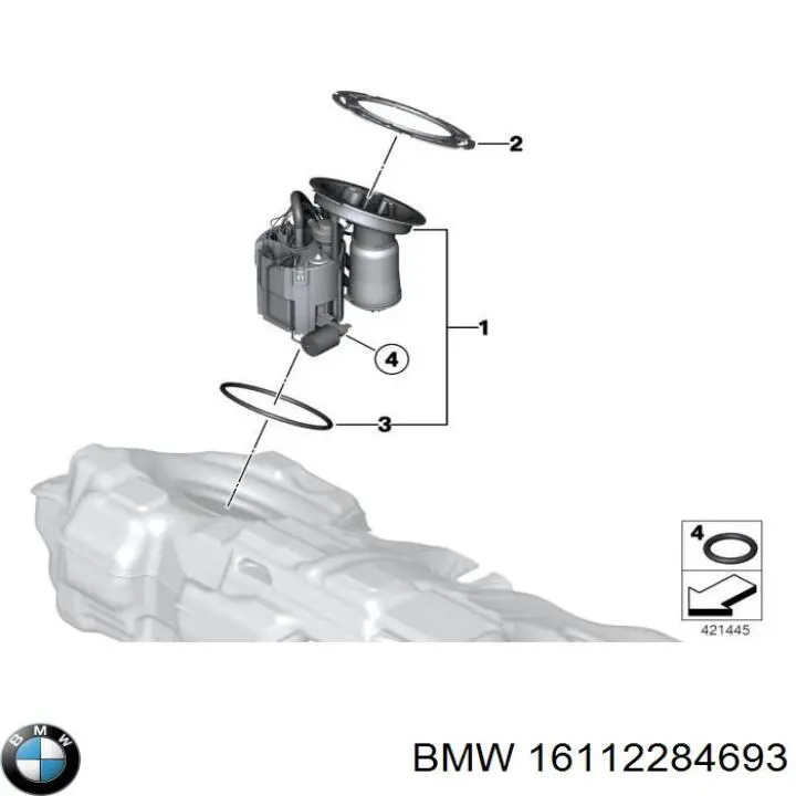 16112284693 BMW módulo alimentación de combustible