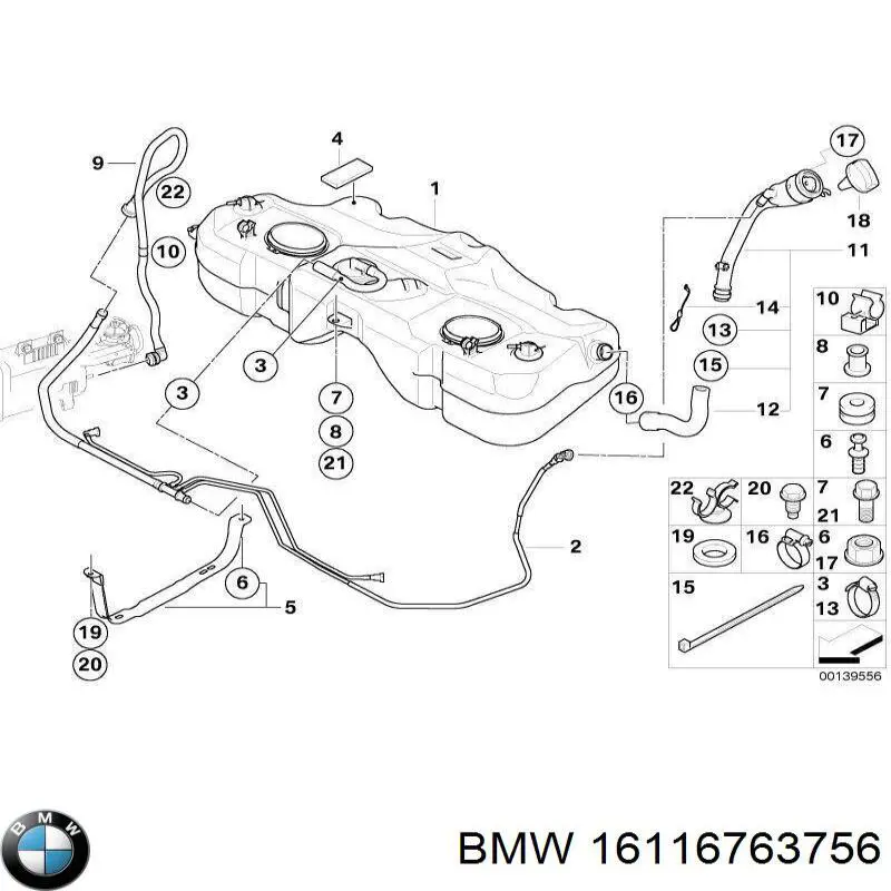 Tanque de combustible para MINI Cooper  R50, R53