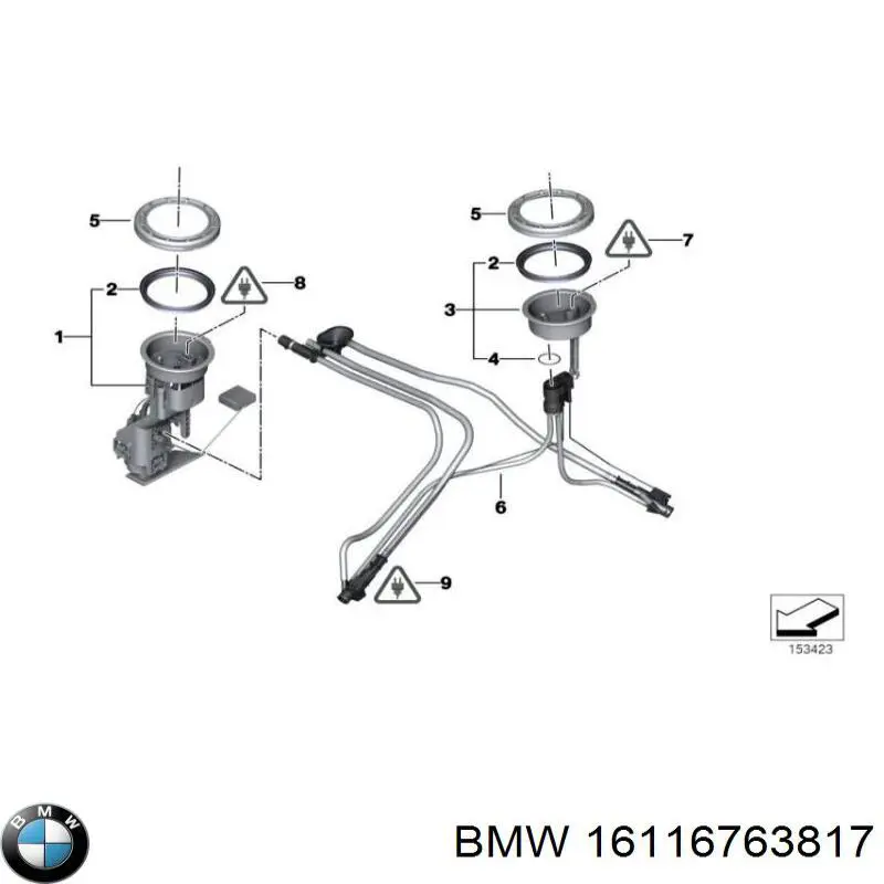 16116763817 BMW módulo alimentación de combustible