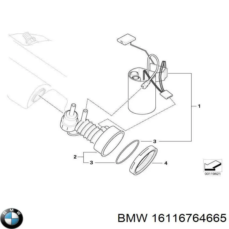 16116764665 BMW filtro combustible