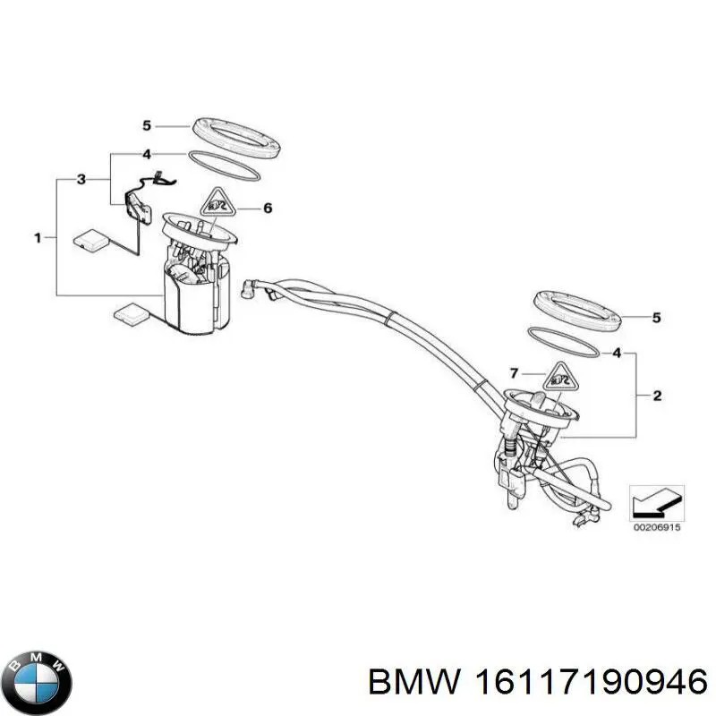 Bomba de combustible BMW 16117190946