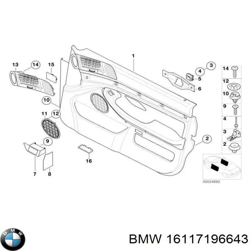  BMW 16117196643 precio, desde 2,21 EUR