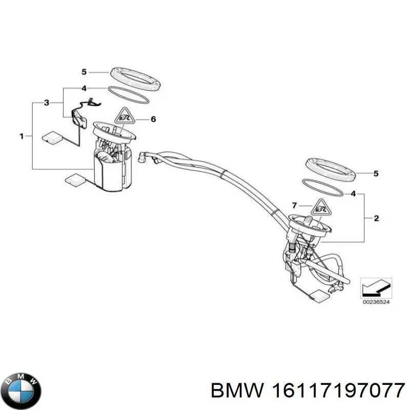 Módulo alimentación de combustible  BMW 16117197077 precio, desde 124,89 EUR