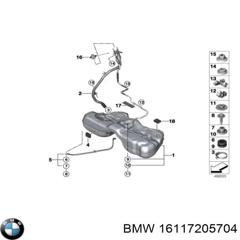 Comprar 16117205704 BMW Boca de llenado del depósito de combustible