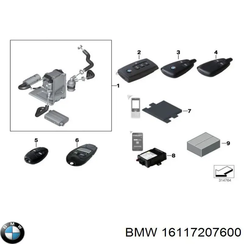 16117207600 BMW Módulo de alimentación de combustible