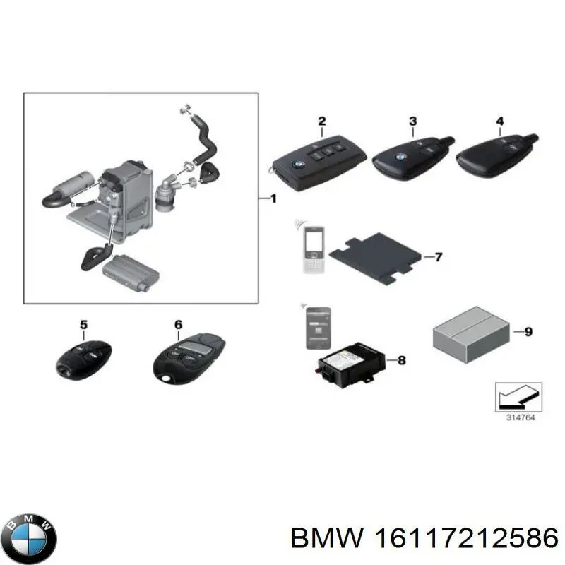 16117212586 BMW módulo alimentación de combustible