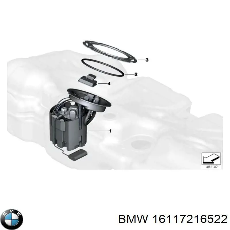 16117216523 BMW Boca de llenado del depósito de combustible