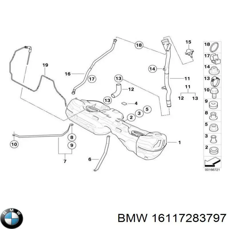 16117159164 BMW depósito de combustible