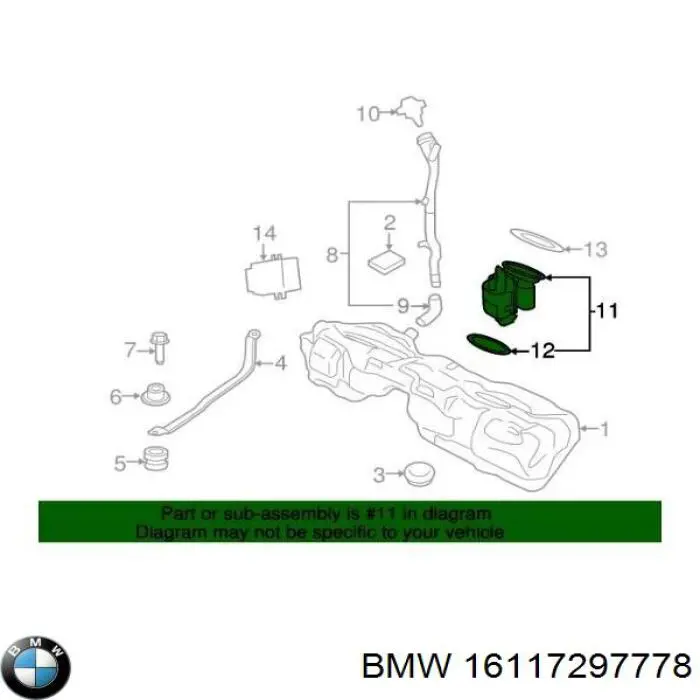 16117297778 BMW módulo alimentación de combustible