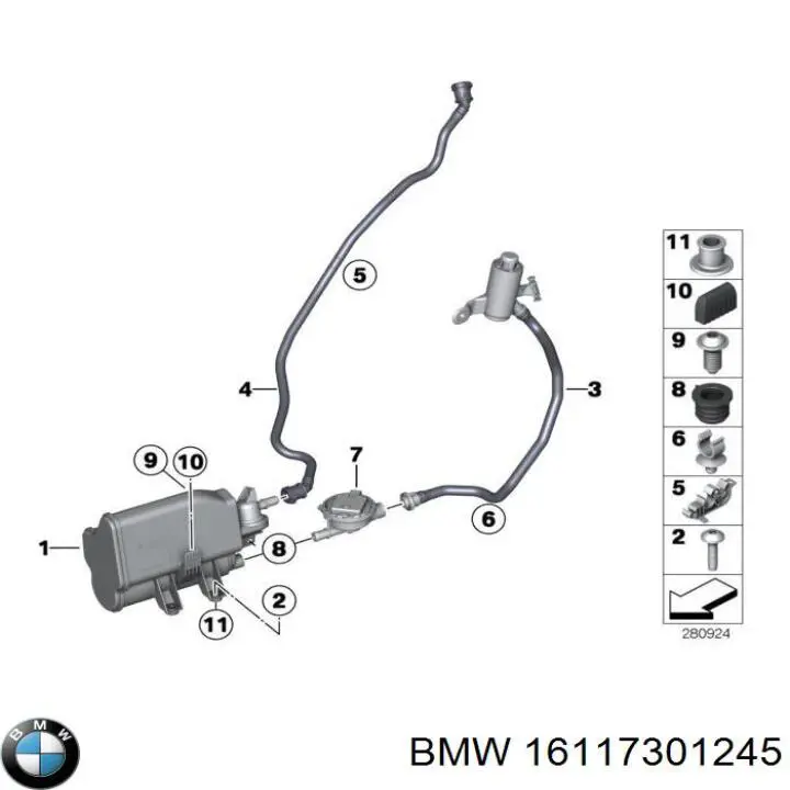 Comprar 16117301245 BMW Filtro de carbón activado