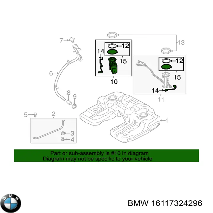 16117324296 BMW Módulo de alimentación de combustible
