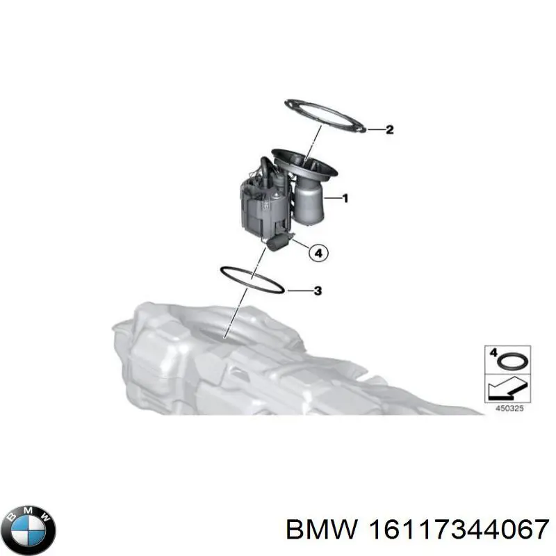 16117344067 BMW módulo alimentación de combustible