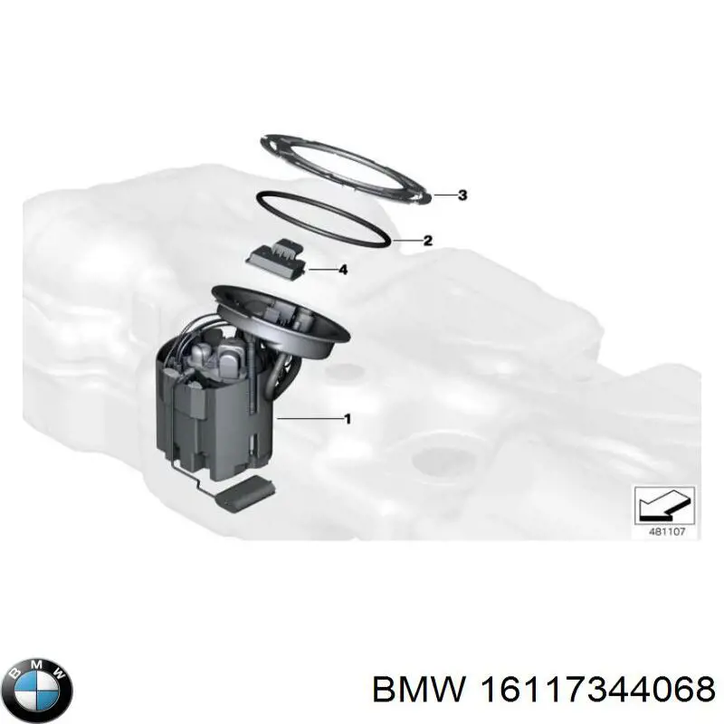 16117344068 BMW Módulo de alimentación de combustible