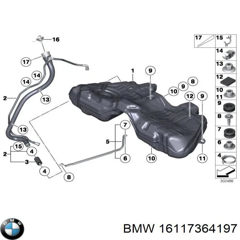 16117364197 BMW depósito de combustible