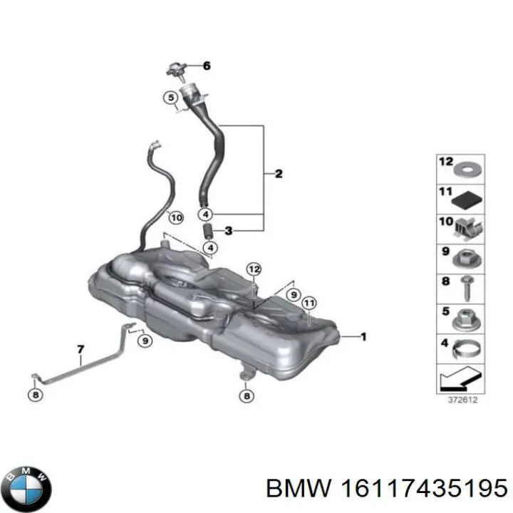 16117435195 BMW depósito de combustible