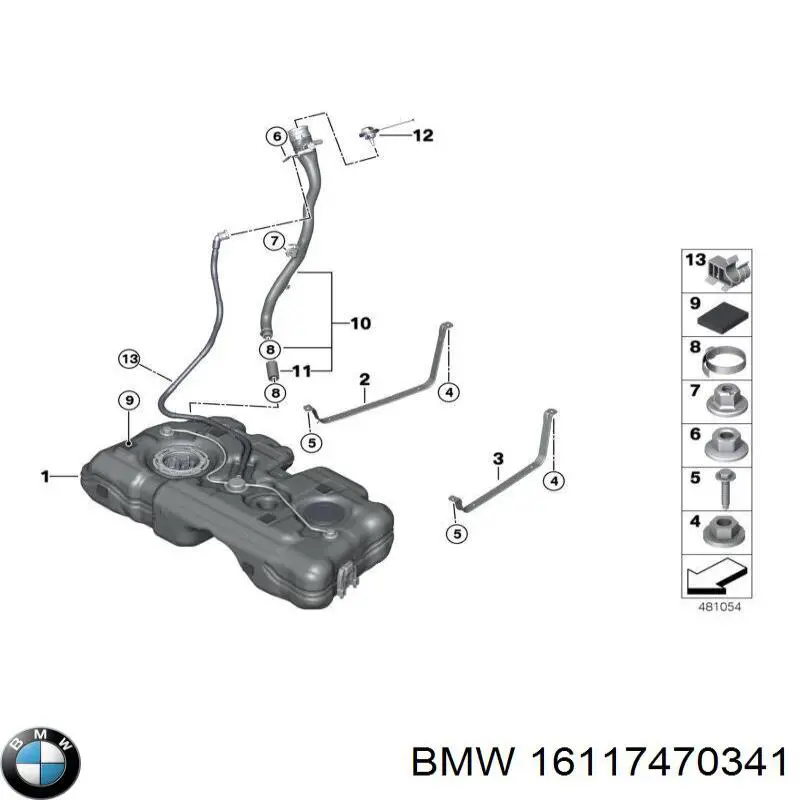 16117470341 BMW tapa (tapón del depósito de combustible)