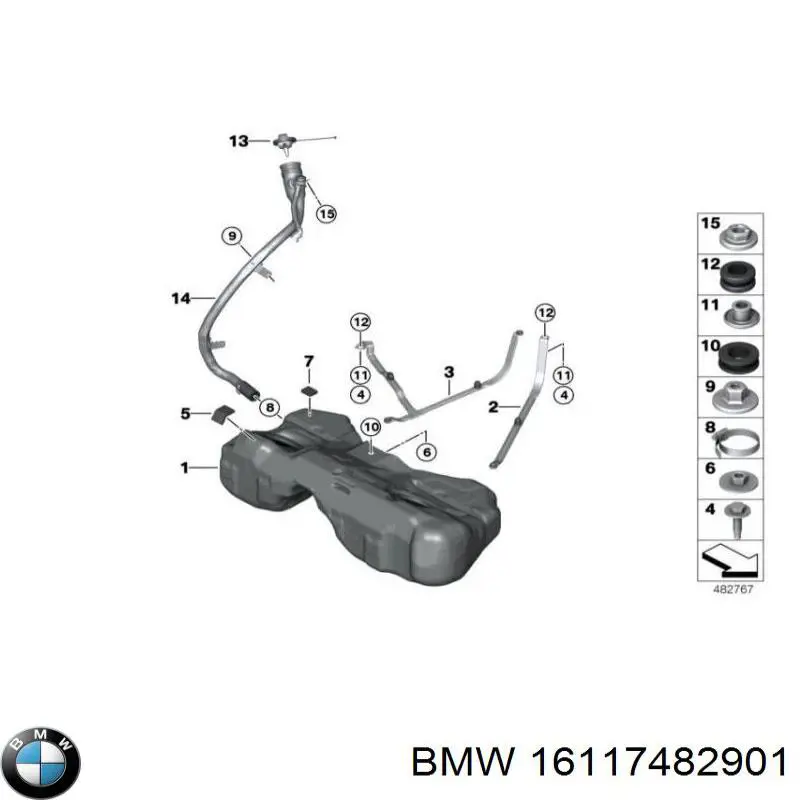 16117482901 BMW Tapa tanque combustible