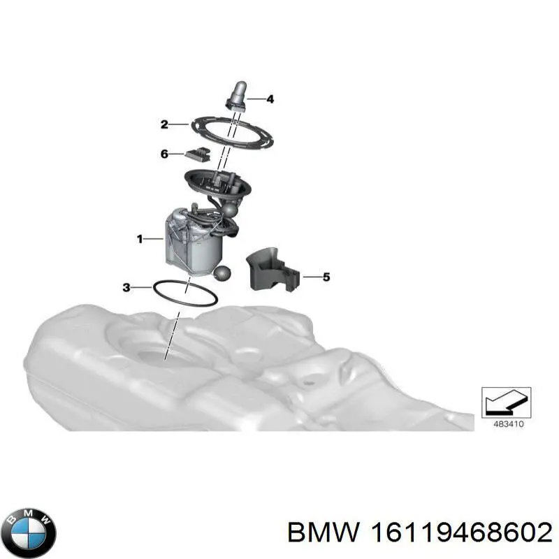 Módulo alimentación de combustible  BMW 16119468602 precio, desde 361,55 EUR