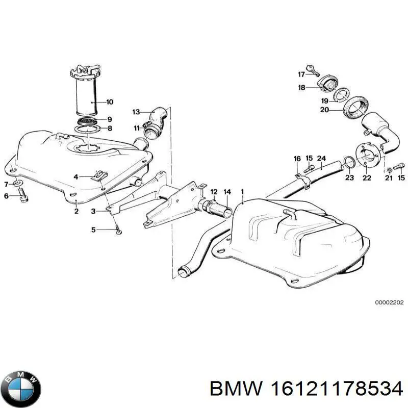 Tapa (tapón) del depósito de combustible Mercedes Bus 207-310 601