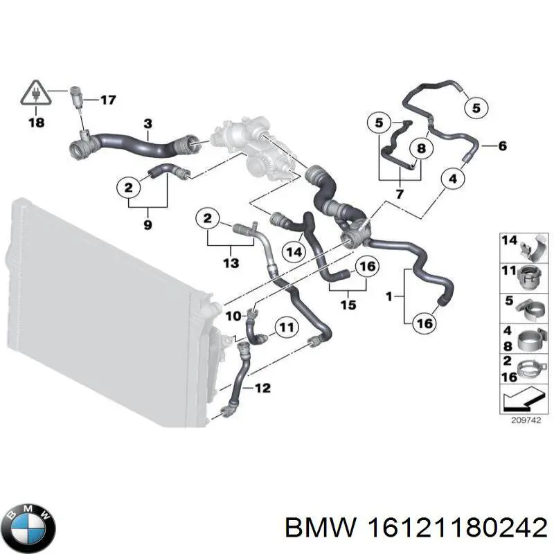 Comprar 16121180242 BMW Abrazadera del guardapolvo de la cremallera de dirección