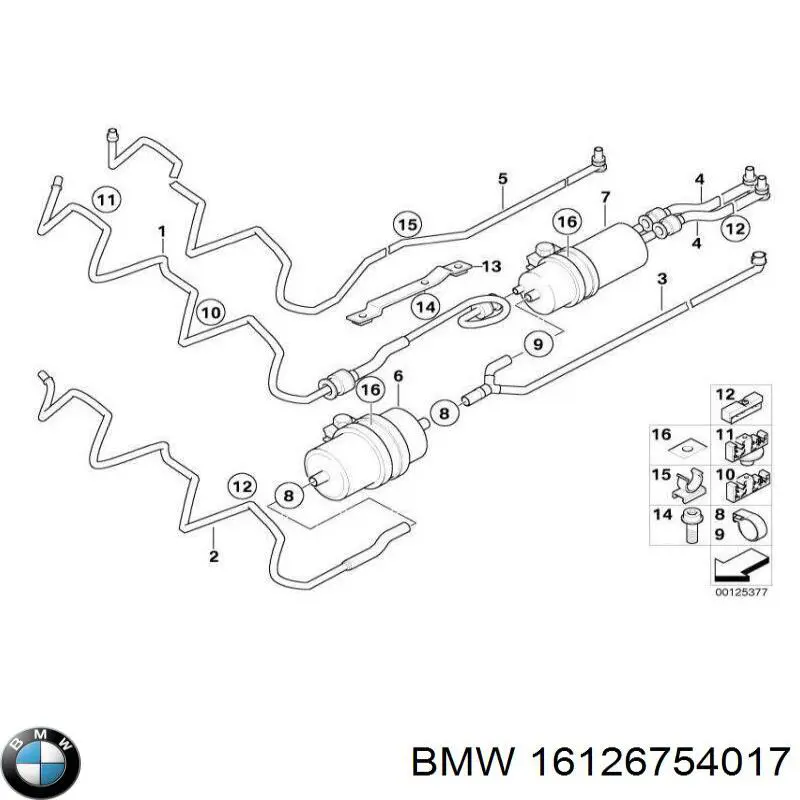 16126754017 BMW filtro combustible