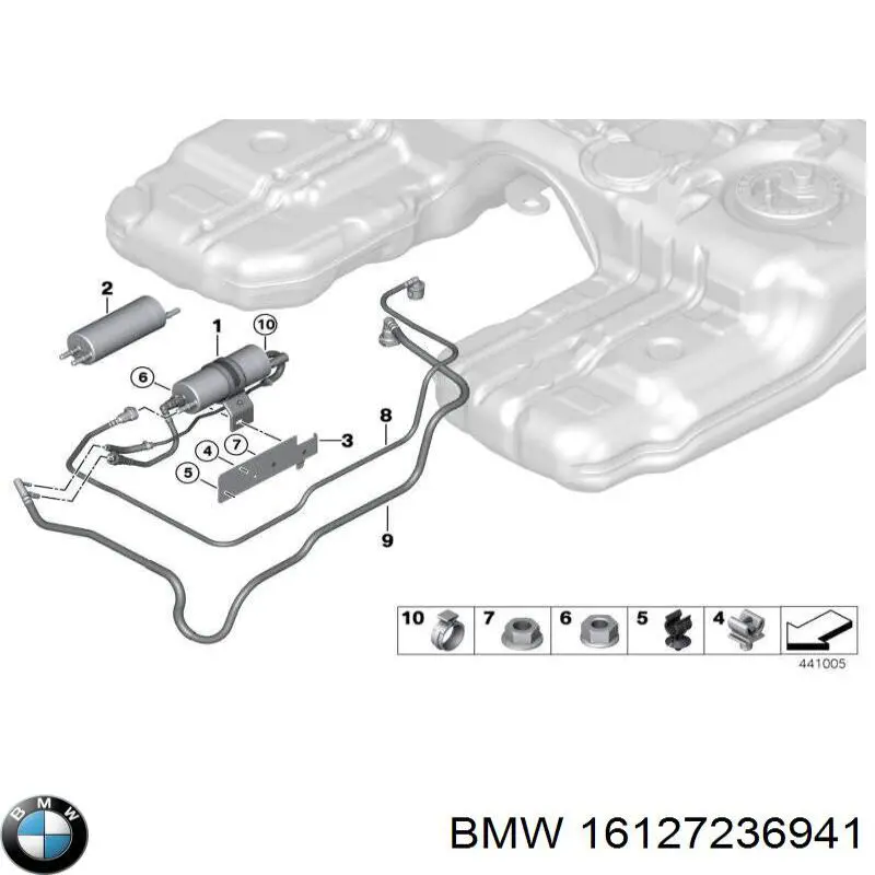 16127236941 BMW filtro combustible