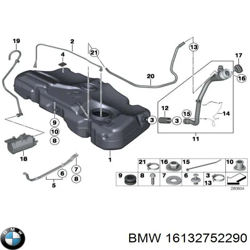 Filtro combustible BMW 16132752290 precio, desde 35,29 EUR