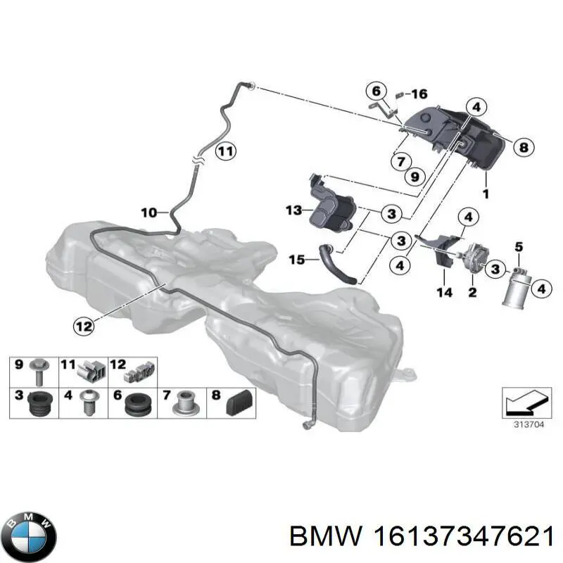 Comprar 16137347621 BMW Filtro de carbón activado