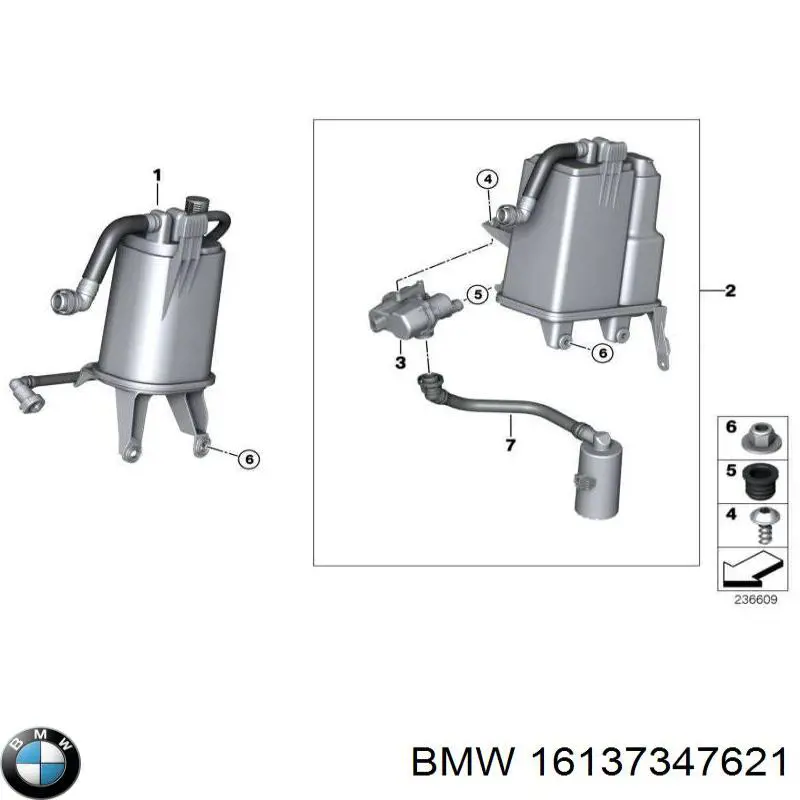 Filtro de carbón activado BMW 16137347621 precio, desde 333,27 EUR